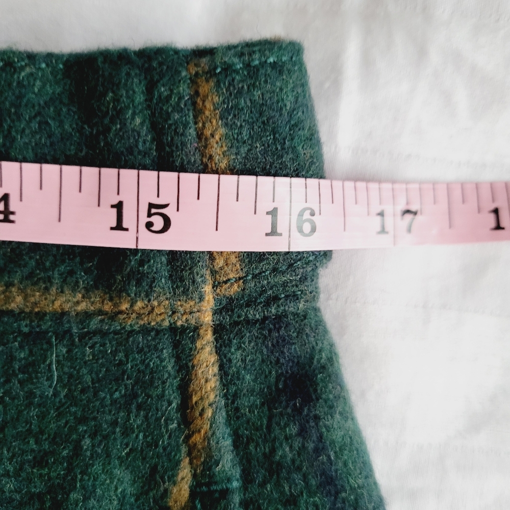 Green Plaid Button-Up Skirt - Picture 11 of 12